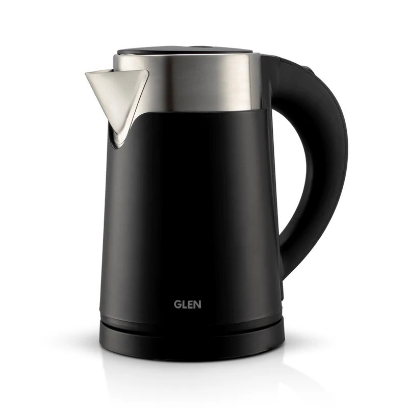Glen Electric Kettle 0.8 Litre , 800 W - White/Red/Black (9004) - Image