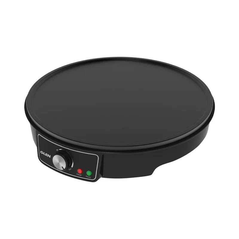 Glen Electric Tawa for Dosa, Chilla 30cm Non-Stick Cooking Plate, Temperature Control - Black (SA3038) - Image