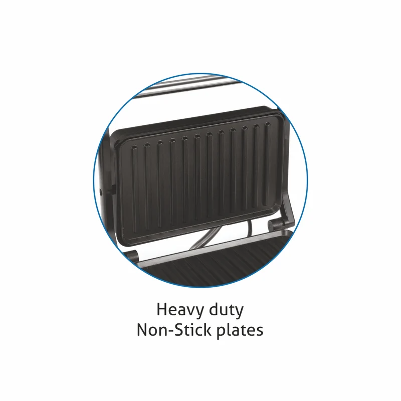 Glen Press Grill with Non-stick Plates Oil Collector Tray 850W Power -(3029GRILL) - Image