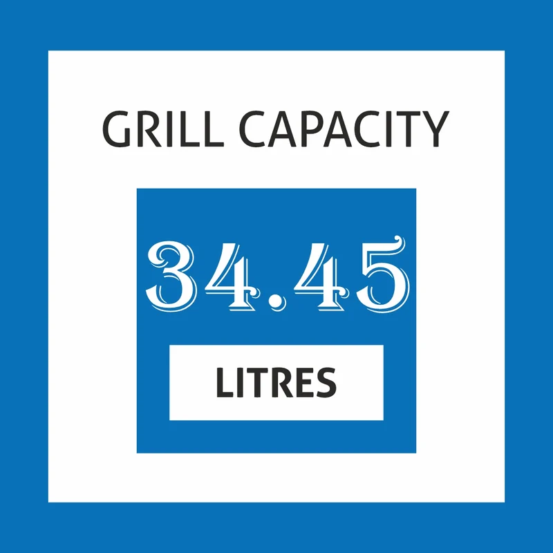 Glen Cooking Range Glass Gas Grill, Gas Oven Rotiseerie Double Ring Forged Brass Burners Auto Ignition (2014DBAI) - Image