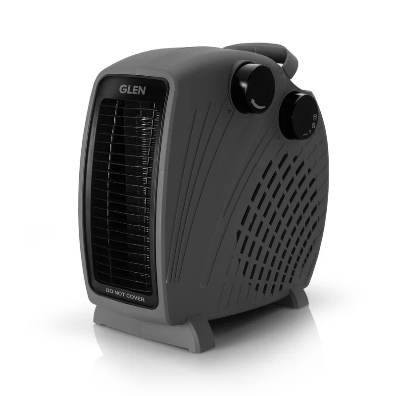 Glen Electric Fan Room Heater with 2 Heat Settings - Black/ Grey (HA7020FH) - Image