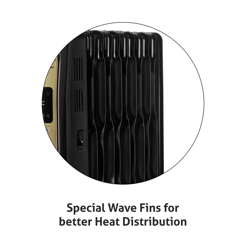 Glen Electric Oil Filled Radiator Room Heater Digital with 9 Fin - HA7013DOR - Image