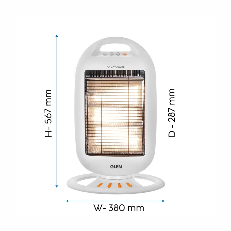 Glen Electric Carbon Room Heater with 3 Heat Settings - HA7016CH - Image