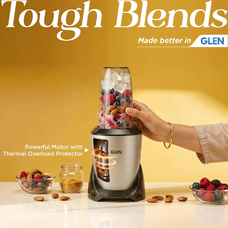 Glen Nutri Blender Mixer Grinder 900W | 2 Unbreakable Jars (1000ml + 800ml) | Dual SS Blades | Smoothie Maker / Mixer / Grinder - SA4048UT - Image