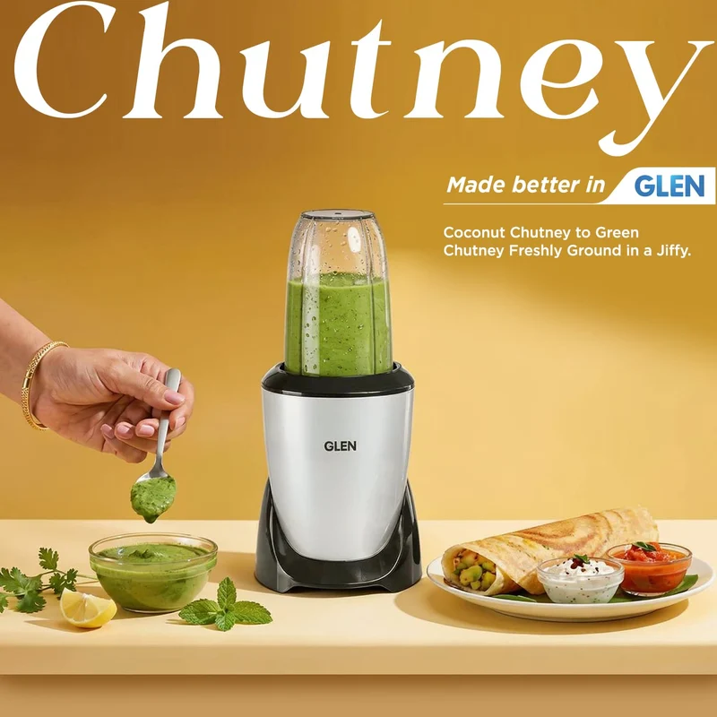 Glen Nutri Blender Pro Mixer Grinder 900W | 4 Unbreakable Jars (2000ml + 1000ml + 800ml + Mug) | 3 SS Blades | Smoothie Maker Masala Grinder - SA4048UTPLUS - Image