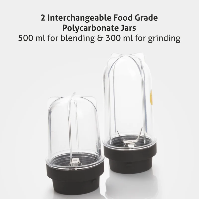 Glen Active-Blender Grinder, 350W, 20000 RPM Mixer, Grinder, Blender, 1 SS Grinder Jar, 2 Jars - RED (4048 BG RED) - Image