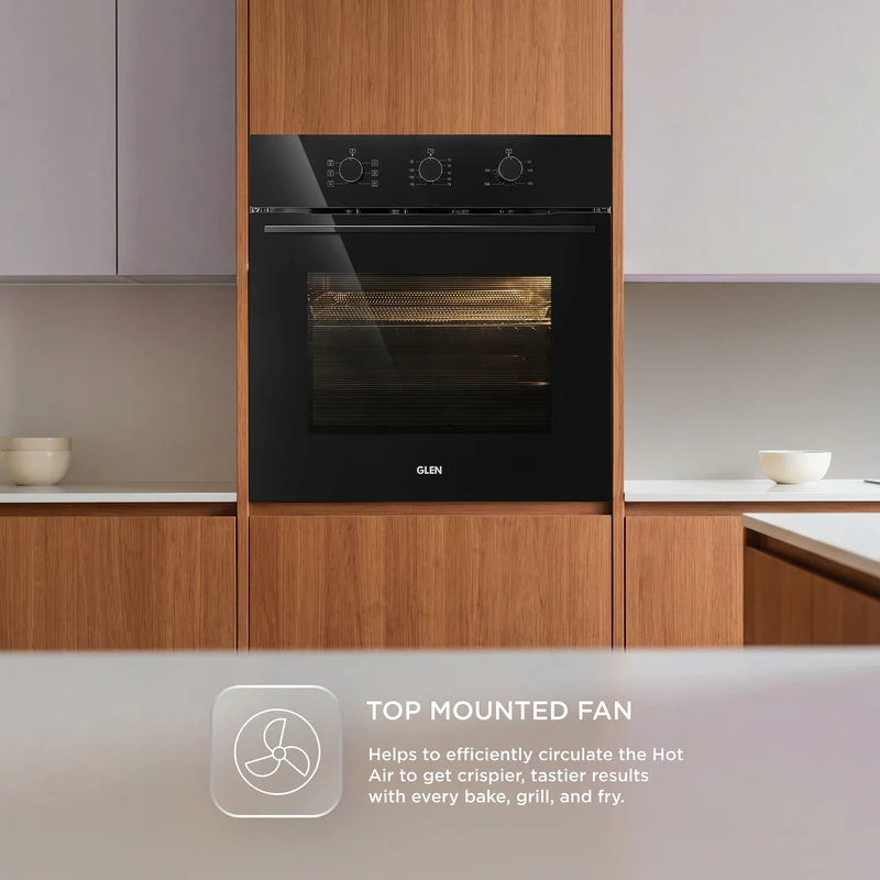 Glen Built in Oven Air Fryer 60Ltr with Convection Fan and 3 Control Knobs (BO662AF) - Image