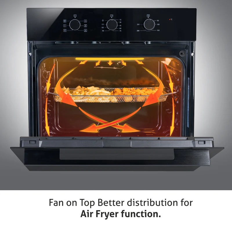 Glen Built in Oven Air Fryer 60Ltr with Convection Fan and 3 Control Knobs (BO662AF) - Image
